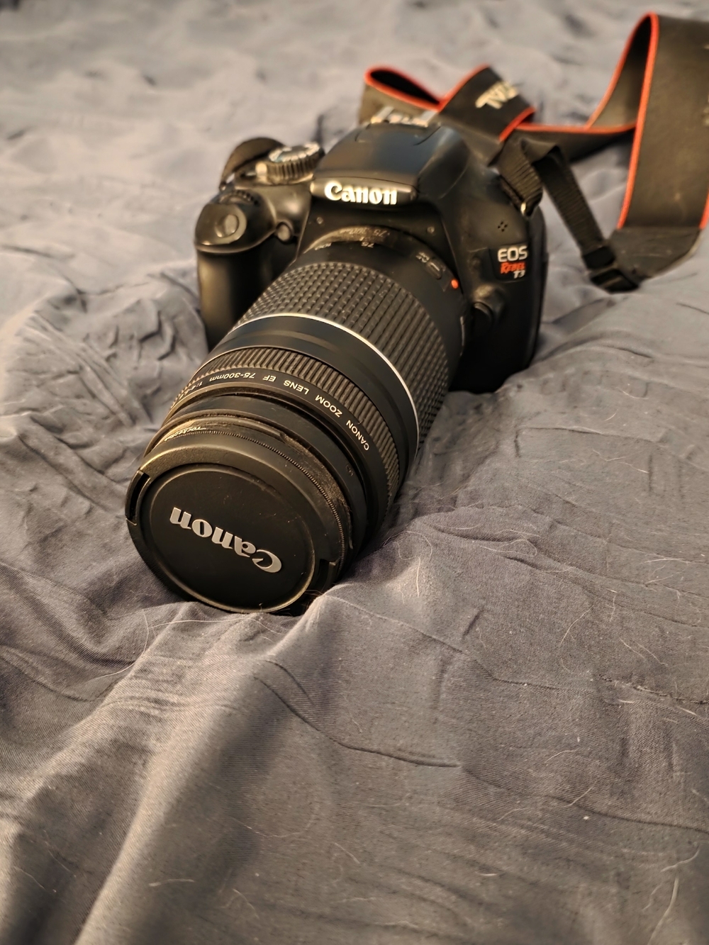 Canon DSLR Camera with Black Body and Black Lens